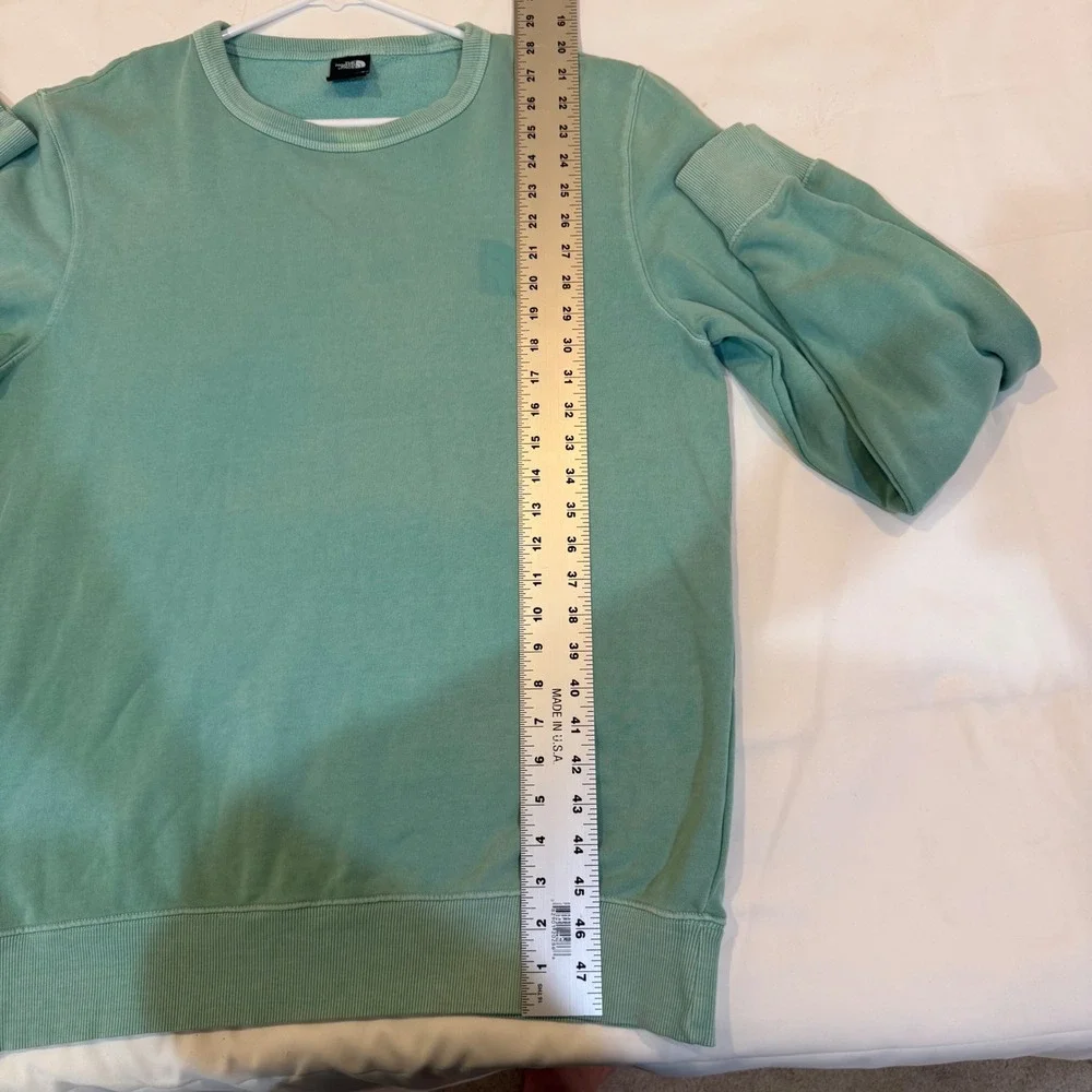 The North Face Mens Crewneck Sweatshirt Seafoam Green Tonal Logo Medium NF0A5317